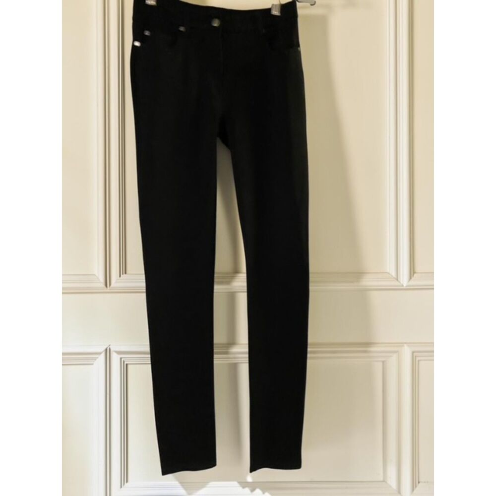 Eileen Fisher Black Tencel Lyocell Stretch Ponte Slim Skinny Pants Size 0 F18TLU
